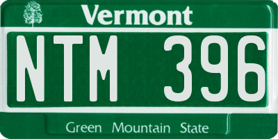 VT license plate NTM396