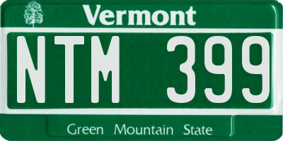 VT license plate NTM399