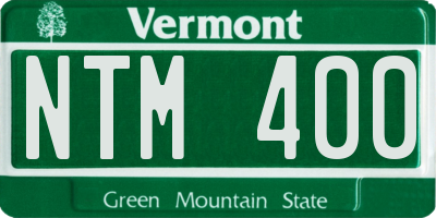 VT license plate NTM400
