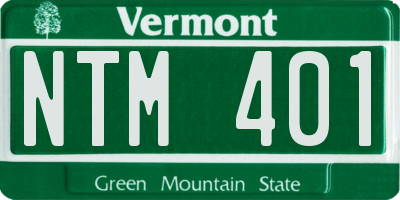 VT license plate NTM401
