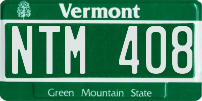 VT license plate NTM408