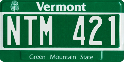 VT license plate NTM421