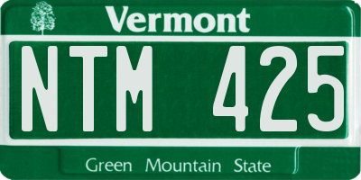 VT license plate NTM425