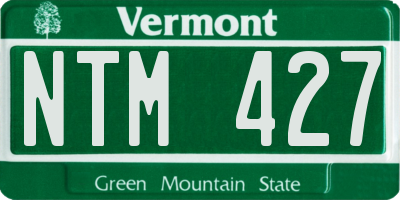 VT license plate NTM427