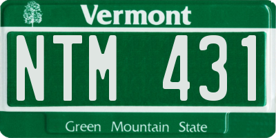 VT license plate NTM431