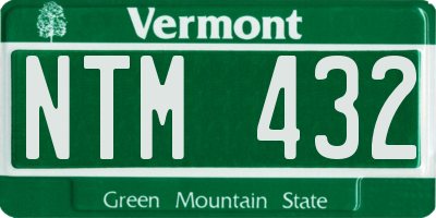 VT license plate NTM432