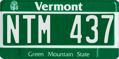 VT license plate NTM437