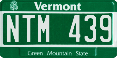 VT license plate NTM439