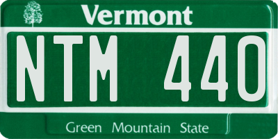 VT license plate NTM440