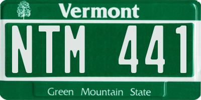 VT license plate NTM441