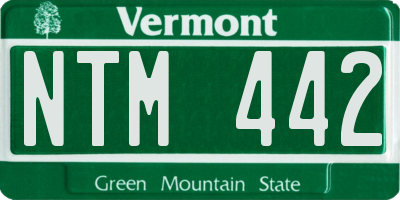 VT license plate NTM442