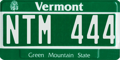 VT license plate NTM444