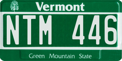 VT license plate NTM446