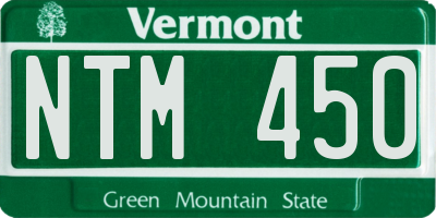 VT license plate NTM450
