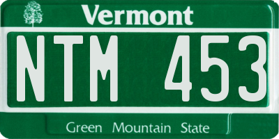 VT license plate NTM453