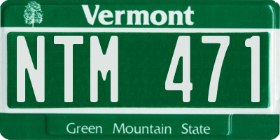 VT license plate NTM471