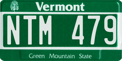 VT license plate NTM479