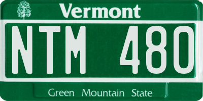VT license plate NTM480