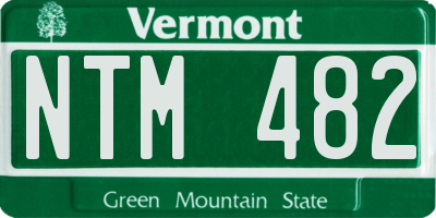 VT license plate NTM482