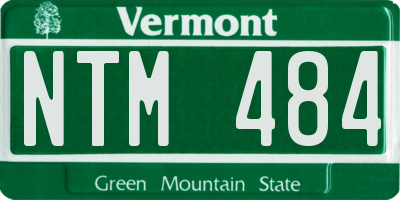 VT license plate NTM484