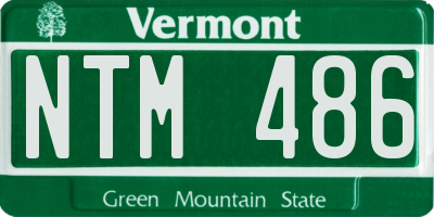 VT license plate NTM486