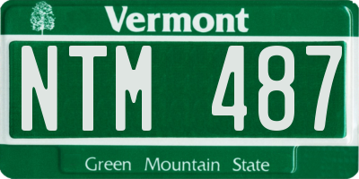 VT license plate NTM487