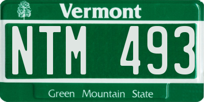 VT license plate NTM493