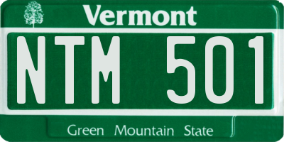 VT license plate NTM501