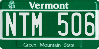 VT license plate NTM506