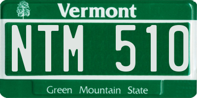 VT license plate NTM510