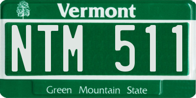 VT license plate NTM511