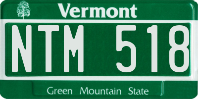 VT license plate NTM518