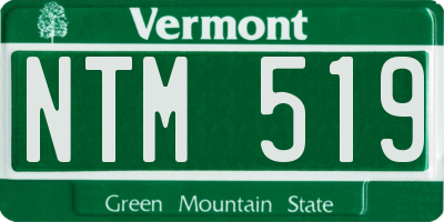 VT license plate NTM519
