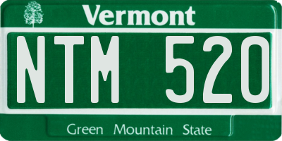 VT license plate NTM520