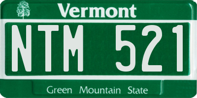 VT license plate NTM521