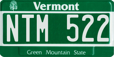 VT license plate NTM522