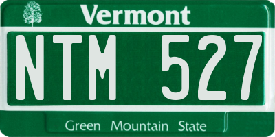 VT license plate NTM527