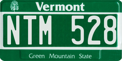 VT license plate NTM528