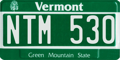 VT license plate NTM530