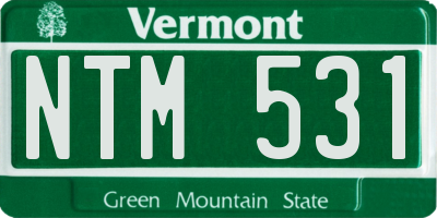 VT license plate NTM531