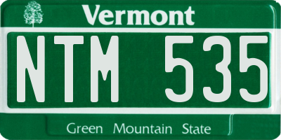 VT license plate NTM535