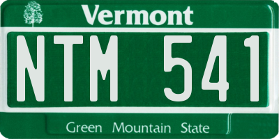 VT license plate NTM541