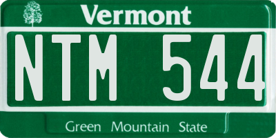 VT license plate NTM544