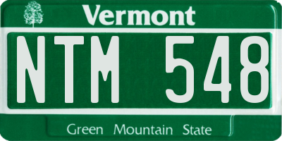 VT license plate NTM548