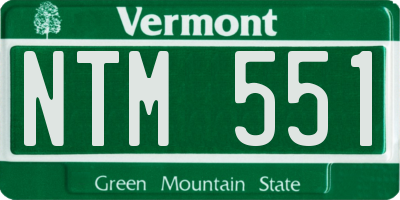 VT license plate NTM551