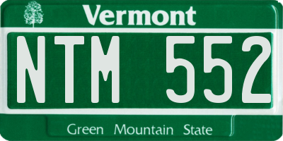 VT license plate NTM552