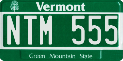 VT license plate NTM555