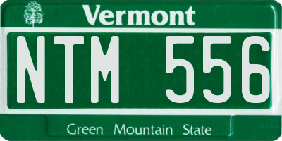 VT license plate NTM556