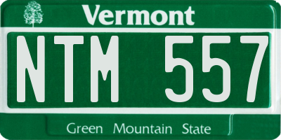 VT license plate NTM557