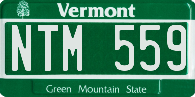 VT license plate NTM559